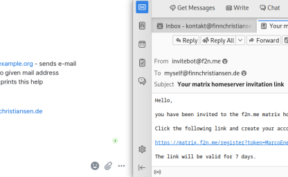 Matrix Bot Invitation Mailer